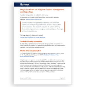 Gartner Magic Quadrant for Adaptive Project Management Book Cover