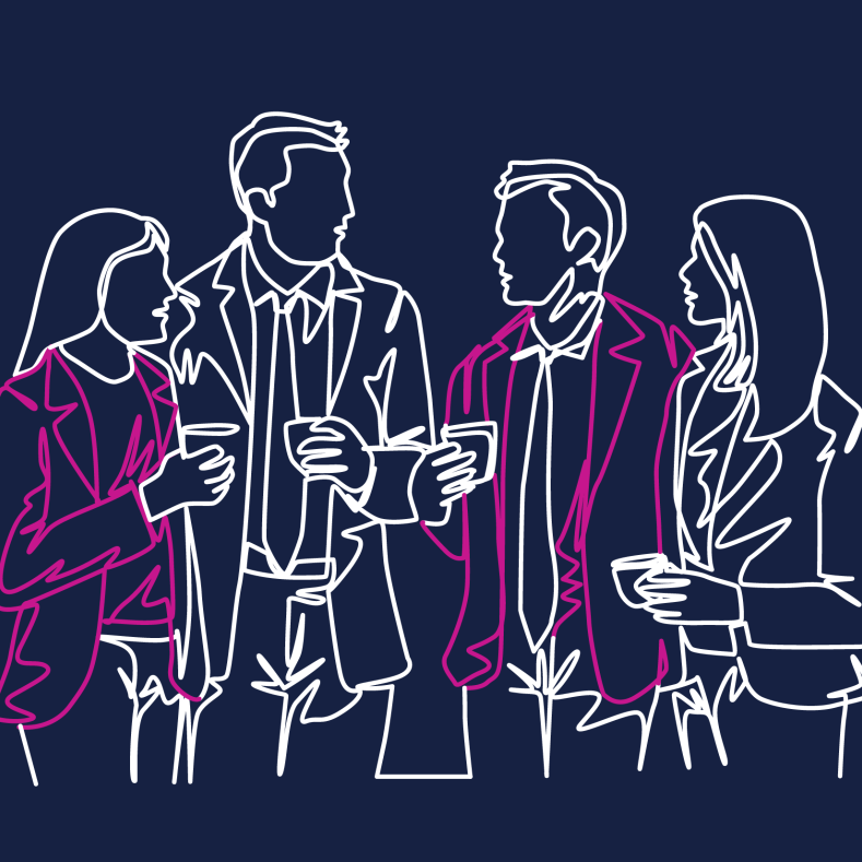 group of people talking together